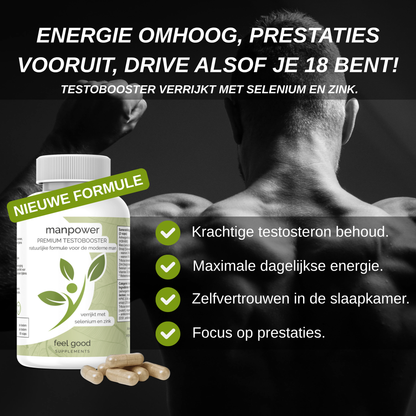 Manpower – Verhoogt de Testosteron binnen 30 dagen.