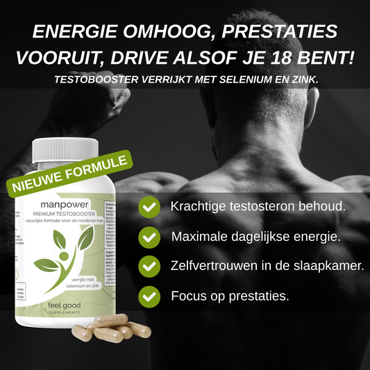 Manpower – Verhoogt de Testosteron binnen 30 dagen.